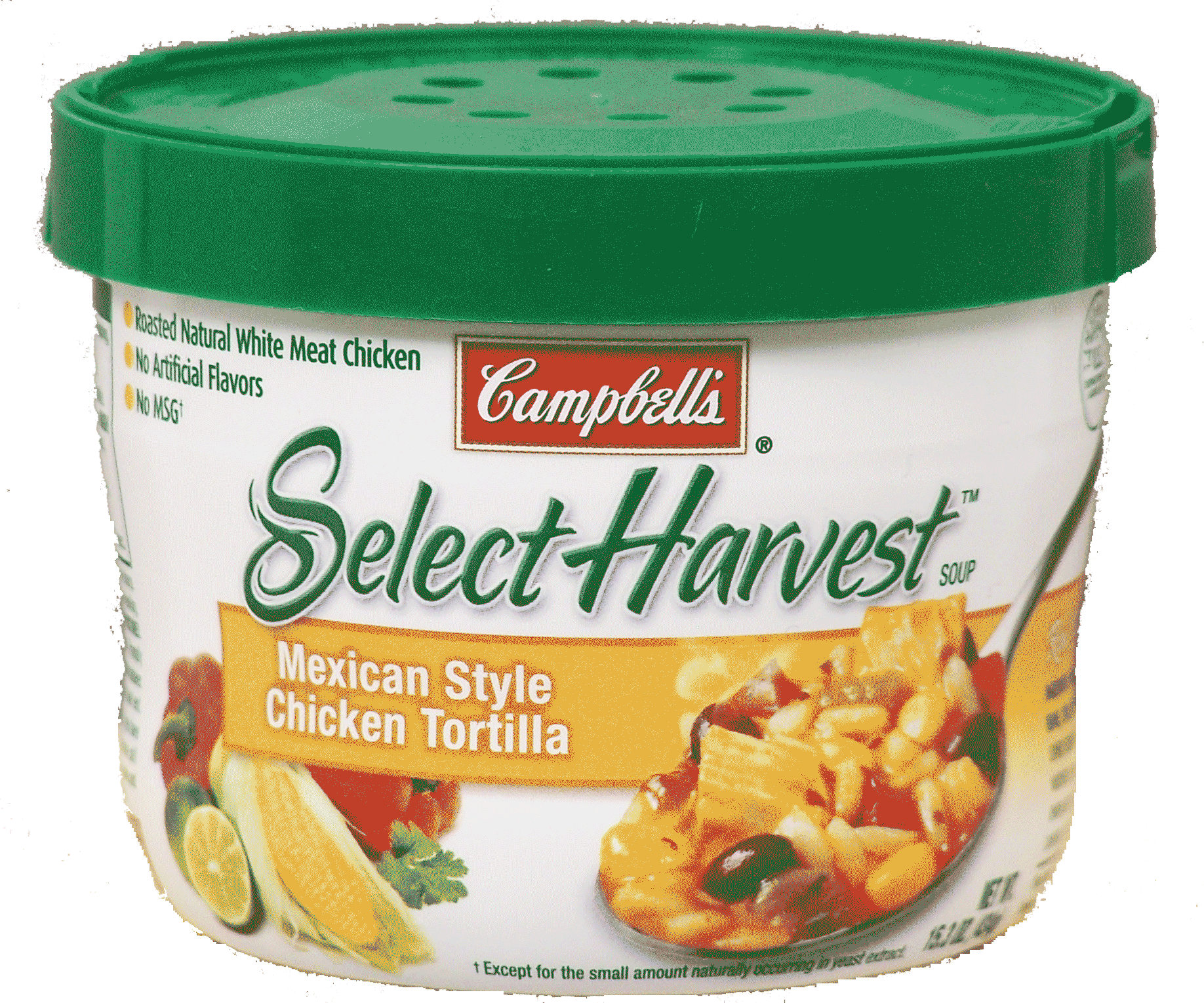 Campbell's&nbsp;Select Harvest&nbsp;mexican style chicken tortilla soup, light, 50% fewer calories than regular ready to serve soup Full-Size Picture
